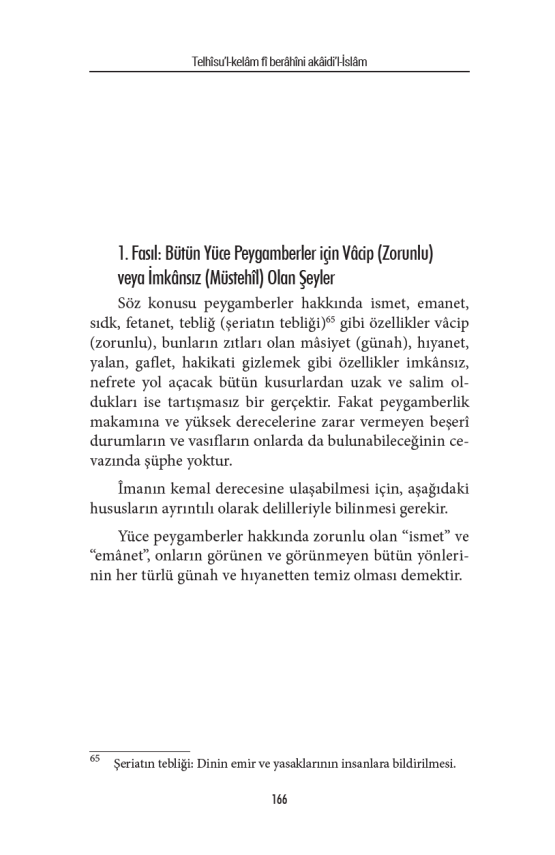 Delilleriyle Akaidin Özü (Telhisü’l Kelam Tercümesi) - 7