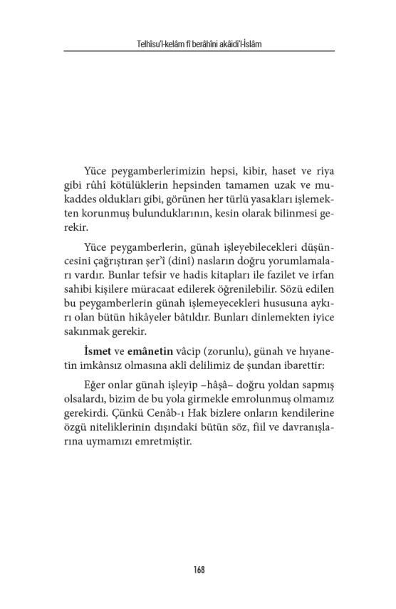 Delilleriyle Akaidin Özü (Telhisü’l Kelam Tercümesi) - 9