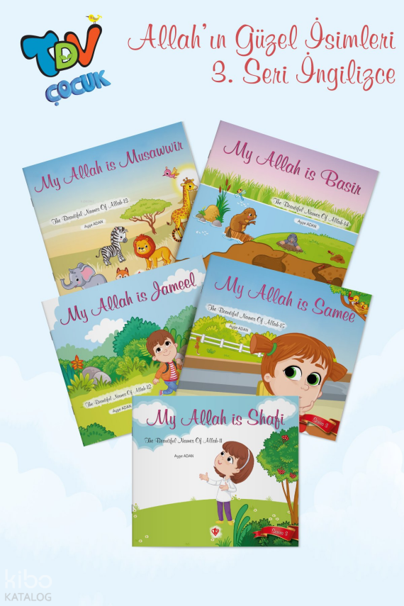 The Beautiful Names Of - Allah Allahın Güzel İsimleri 3.Seri 5 Kitap İngilizce - 1