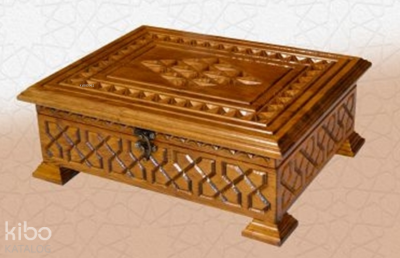 TS033-Ahşap Orta Boy Kuran-I Kerim Kutusu-Oymalı - Ayfa Basın Yayın