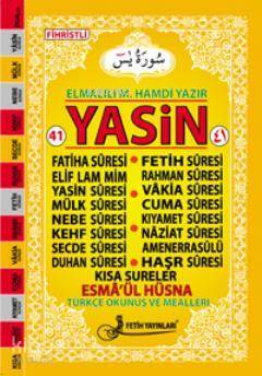 Yasin Türkçe Okunuşlu Mealli (Orta Boy-Kodf016) - Fetih Yayınları