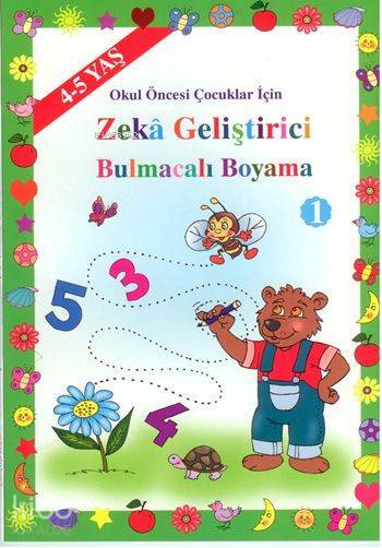 Zeka Geliştirici Bulmacalı Boyama (4-5 Yaş ) Okul Öncesi Çocuklar İçin - 1